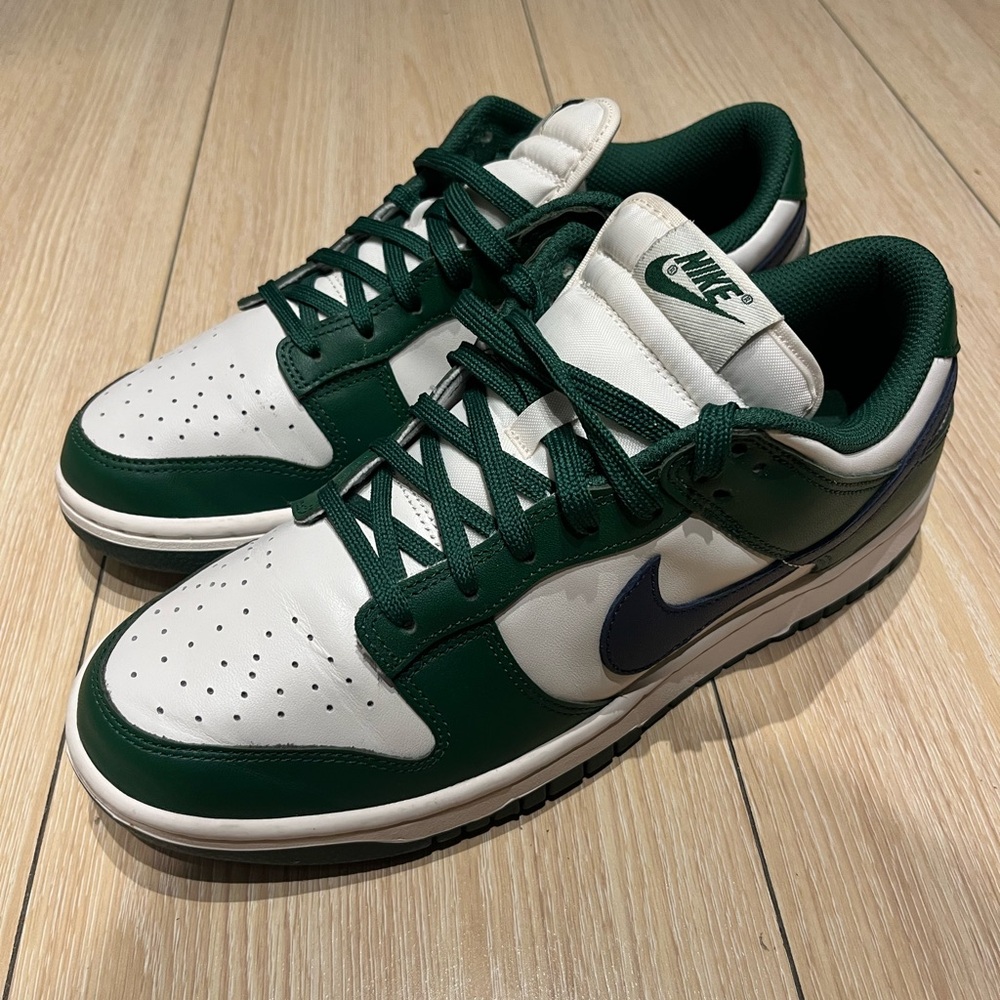 Nike Dunk Low - Forest Green and White Shoes